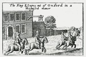 Flugt af Charles I fra Oxford i forklædning af Wenceslaus Hollar