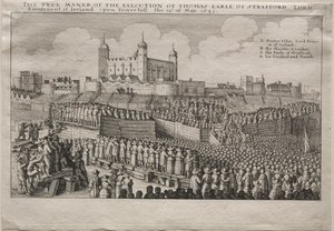 Henrettelse af jarlen af Strafford, 1641. af Wenceslaus Hollar