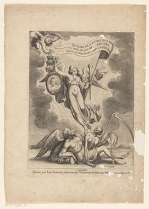 Faam overvint de tijd en de dood Historien om indtoget af den mest kristne konges dronningemoder i de forenede provinser i de lave lande (serietitel på objektet) af Wenceslaus Hollar