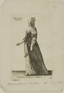 Fransk adelskvinde af Wenceslaus Hollar
