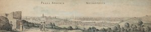 Fantastisk udsigt over Prag af Wenceslaus Hollar