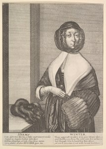 Hyems - Winter Tre-kvart-længde sæsoner, 1641. af Wenceslaus Hollar