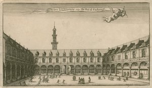 Interiør af Royal Exchange, London af Wenceslaus Hollar