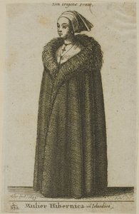 irsk kvinde af Wenceslaus Hollar
