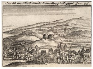 Jakob rejser til Egypten. Tilstand 3 af Wenceslaus Hollar
