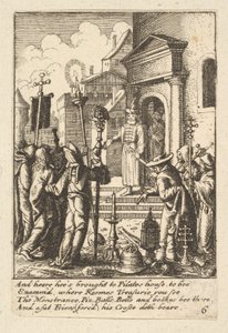 Jesus før Pilatus, 1625-77. af Wenceslaus Hollar