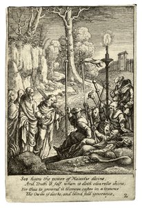 Jesus konfronterer sine modstandere af Wenceslaus Hollar