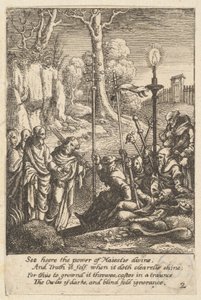Jesus konfronterer sine modstandere, 1625-77. af Wenceslaus Hollar