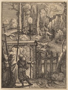 Jesus på Oliebjerget af Wenceslaus Hollar
