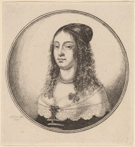 Dame med bånd på krøller af Wenceslaus Hollar