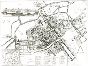 Kort over Oxford, 1643