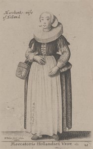 Marchants Wife of Holland (Wife of Dutch Merchant) af Wenceslaus Hollar