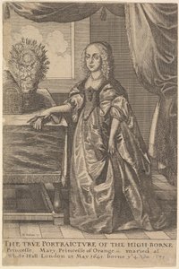Mary, prinsesse af Orange, 1625-77. af Wenceslaus Hollar
