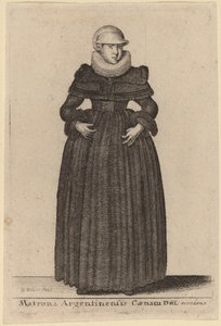 Matrona argentinsk nadver af dagen nærmer sig fra nymferne) af Wenceslaus Hollar