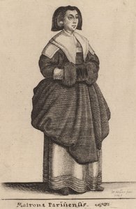 Matrone i Paris, 1643. af Wenceslaus Hollar