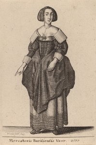 Hustru til en Pariserkøbmand, 1643. af Wenceslaus Hollar