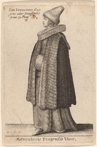 Hustru til købmanden i Prag af Wenceslaus Hollar