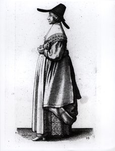 Købmandskone, 1640 af Wenceslaus Hollar