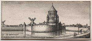 Moated Byport af Wenceslaus Hollar