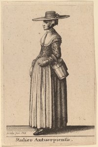 Kvinden i Antwerpen af Wenceslaus Hollar