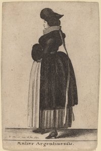 argentinsk kvinde af Wenceslaus Hollar