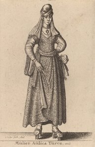 Tyrkisk hofkvinde, 1644. af Wenceslaus Hollar