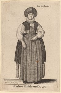 En kvinde fra Basel af Wenceslaus Hollar