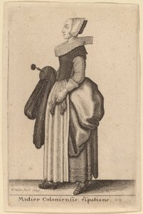 Ekspatisk kvinde fra kolonien af Wenceslaus Hollar