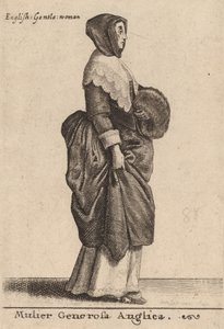 En generøs engelsk kvinde, 1642. af Wenceslaus Hollar