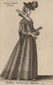 En generøs italiensk kvinde af Wenceslaus Hollar