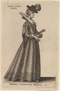 En generøs italiensk kvinde af Wenceslaus Hollar