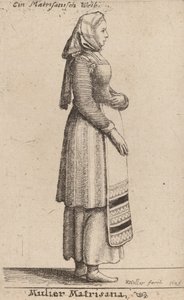 Matrisana kvinde, 1649. af Wenceslaus Hollar