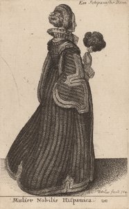 En spansk adelsdame, sandsynligvis 1649. af Wenceslaus Hollar