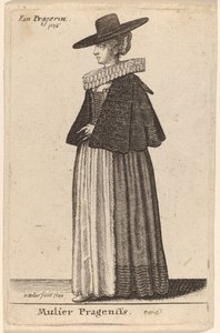 Kvinden fra Prag af Wenceslaus Hollar