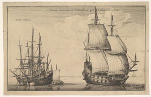 Hollandsk Ostindiefarer, 1647 af Wenceslaus Hollar