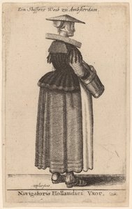 hollandsk navigatørs kone af Wenceslaus Hollar