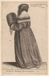En adelig kvinde fra Brabant af Wenceslaus Hollar