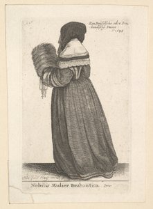 Adelskvinde fra Brabant, Adelskvinde fra Brabant, 1648 af Wenceslaus Hollar