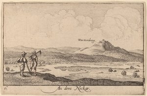 På Neckar af Wenceslaus Hollar