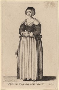 Hustru til en parisisk arbejder af Wenceslaus Hollar