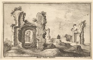 Palatinerpaladset, Rom, 1650 af Wenceslaus Hollar
