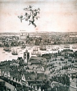 Panoramaudsigt over London, c1670 af Wenceslaus Hollar