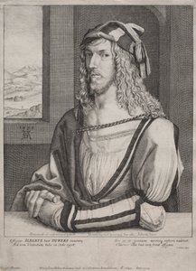 Portræt af Albrecht Dürer, i en alder af 26 af Wenceslaus Hollar