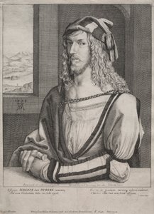 Muotokuva Albrecht Düreristä 26-vuotiaana af Wenceslaus Hollar