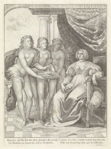 Portræt af Amalia van Solms Historien om indtoget af den mest kristne konges dronningemoder i de forenede provinser i Holland. (serietitel) af Wenceslaus Hollar