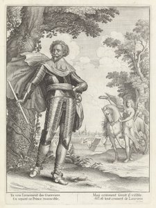 Portret van Frederik Hendrik, prins van Oranje Historien om indtoget af den mest kristne konges dronningemoder i de forenede provinser i Holland. (serietitel) af Wenceslaus Hollar