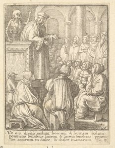 Preacher, from the Dance of Death, 1651. dani af Wenceslaus Hollar