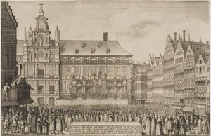 Proklamation af Münster-traktaten af Wenceslaus Hollar