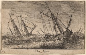 Havscene af Wenceslaus Hollar
