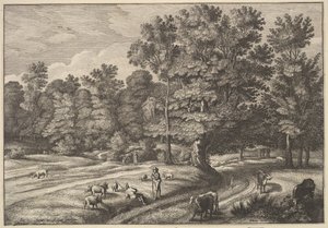 Hyrder i en Skov, 1648-50. af Wenceslaus Hollar